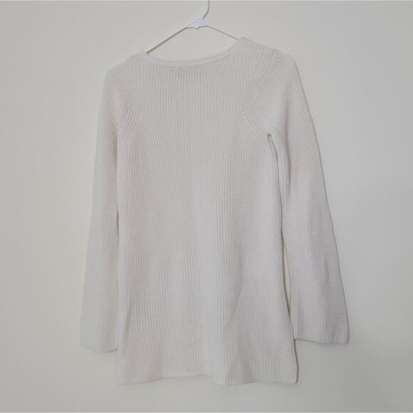 525 America V-Neck Shaker Sweater in Ivory - Picture 2 of 5